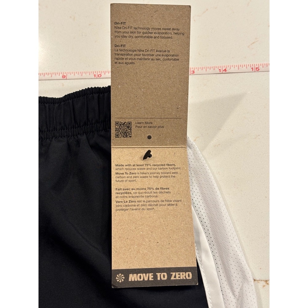 NWT Nike XS Tempo Running Shorts Womens BLACK White 849585-012 - Picture 3 of 6